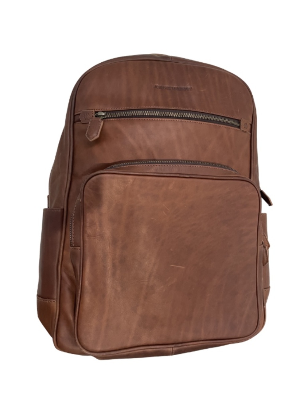 Johnston & Murphy Unisex Rhodes Backpack in Brown Full Grain Leather - Picture 3 of 7